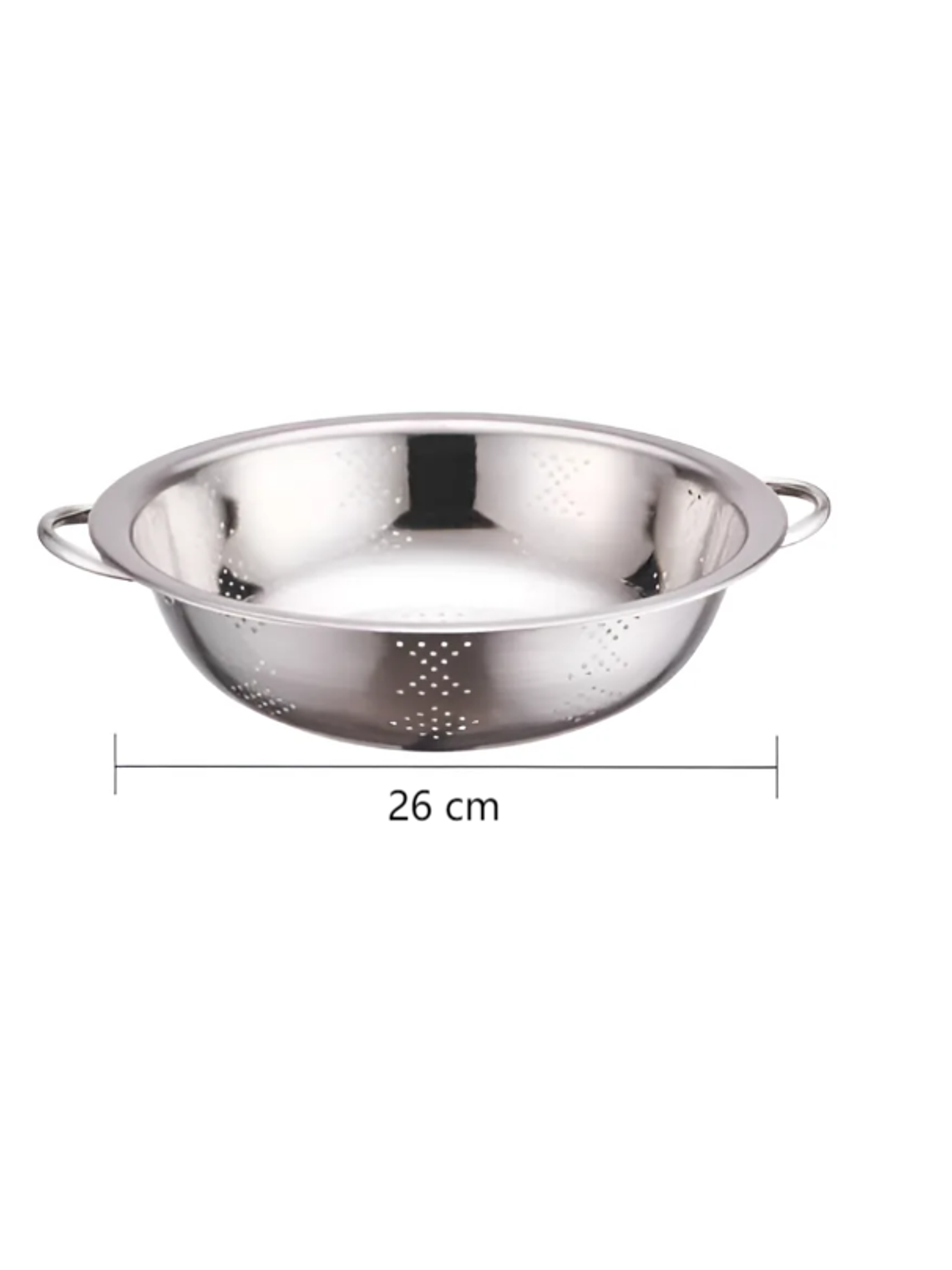 Colador De Acero Inoxidable 26cm Con Asas Cocina 2