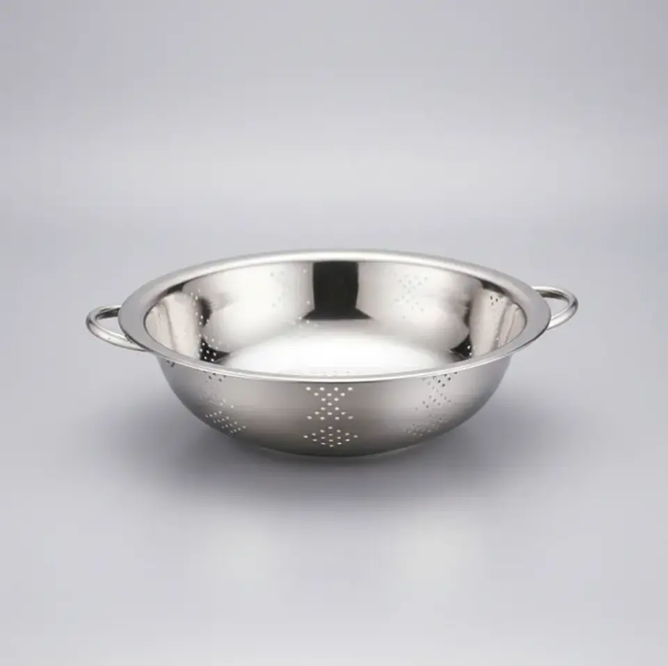 Colador De Acero Inoxidable 26cm Con Asas Cocina 3