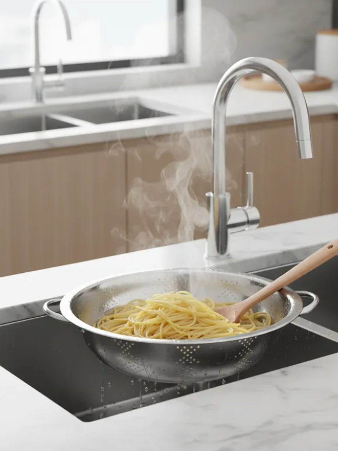 Colador De Acero Inoxidable 26cm Con Asas Cocina 1