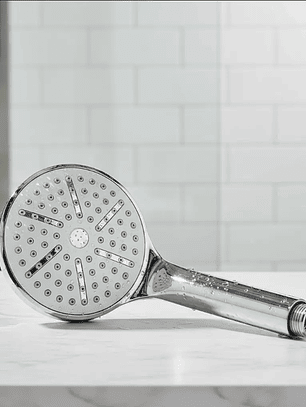 Mango de ducha redondo cromado 23cm para baño