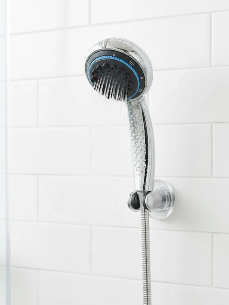 Mango de ducha multifunción cromado 22 cm 4