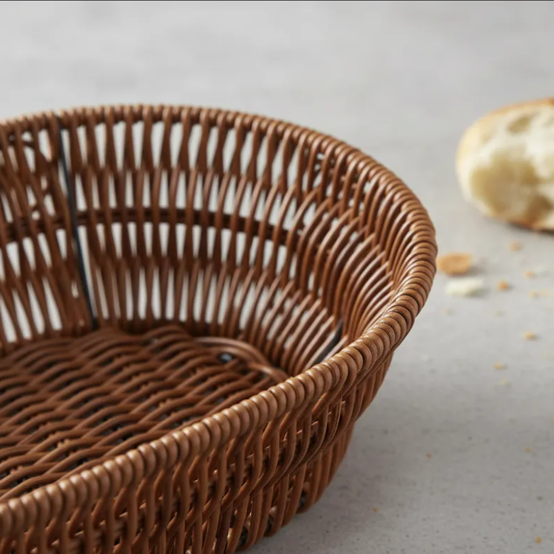 Canasto Panera Frutero Ovalado Simil Mimbre Ratán 25cm 4