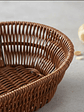 Canasto Panera Frutero Ovalado Simil Mimbre Ratán 25cm - Miniatura 4