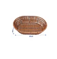 Canasto Panera Frutero Ovalado Simil Mimbre Ratán 25cm - Miniatura 2
