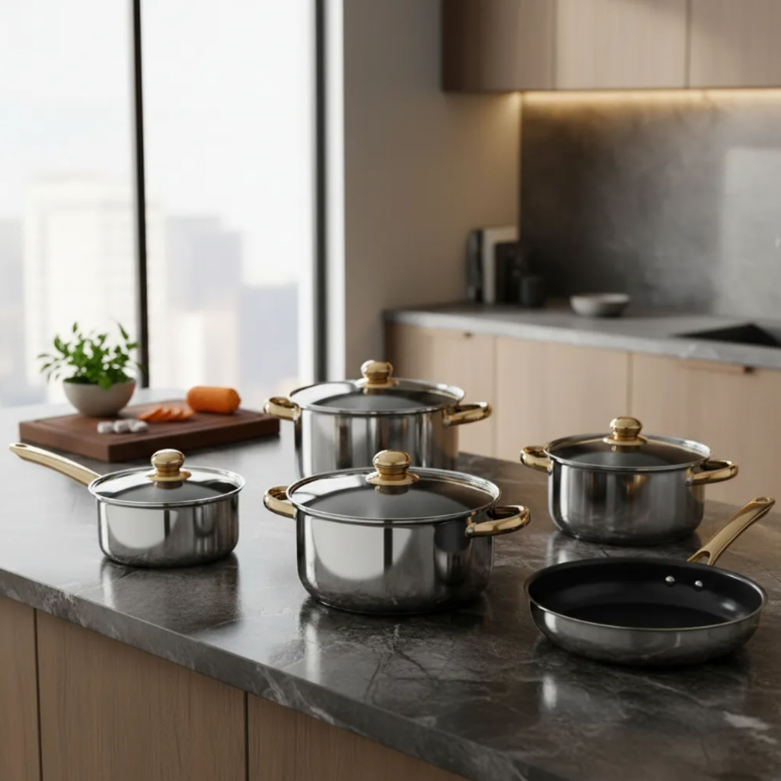 Set Ollas Acero Inoxidable 12 Piezas 4