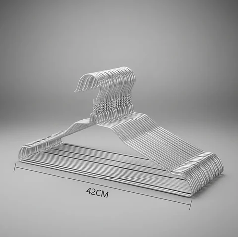 Colgador de ropa metalico de 42 cm 