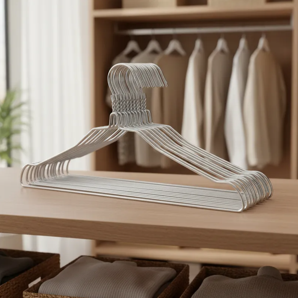 Colgador de ropa metalico de 42 cm  1