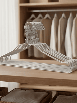 Colgador de ropa metalico de 42 cm 