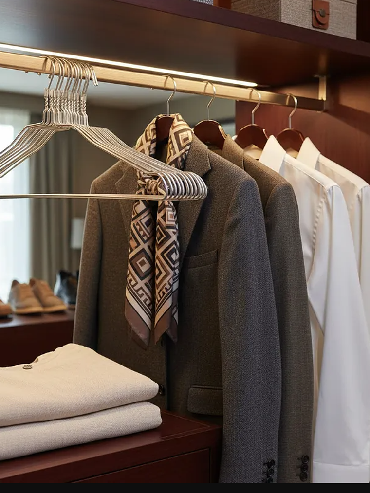 Colgador de ropa metalico de 42 cm  3