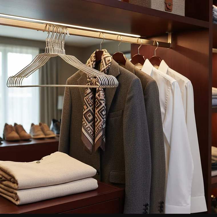 Colgador de ropa metalico de 42 cm  3