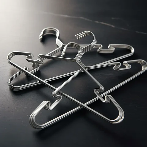Colgador Metálico Antideslizante 42cm con Muescas 10pcs