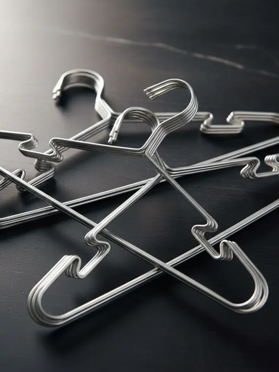 Colgador Metálico Antideslizante 42cm con Muescas 10pcs 1