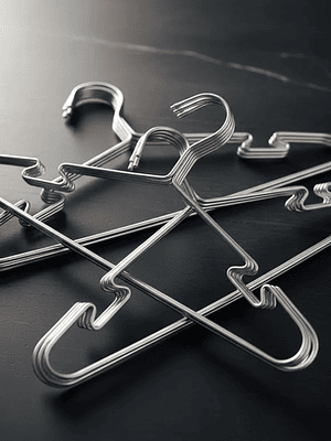 Colgador Metálico Antideslizante 42cm con Muescas 10pcs