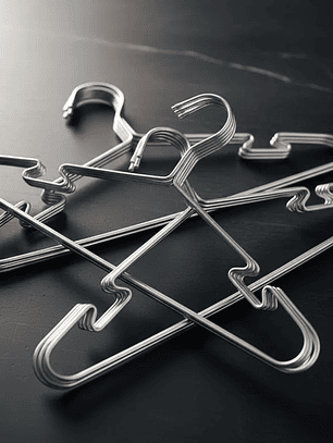 Colgador Metálico Antideslizante 42cm con Muescas 10pcs