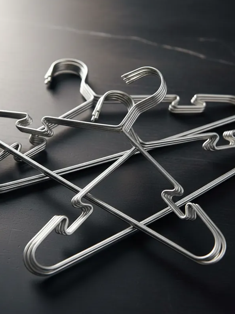 Colgador Metálico Antideslizante 42cm con Muescas 10pcs 1