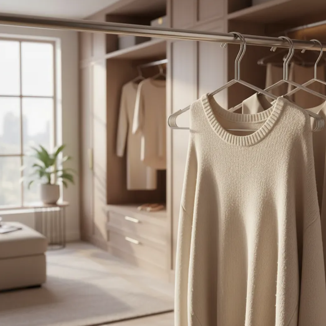 Colgador Metálico Antideslizante 42cm con Muescas 10pcs 3