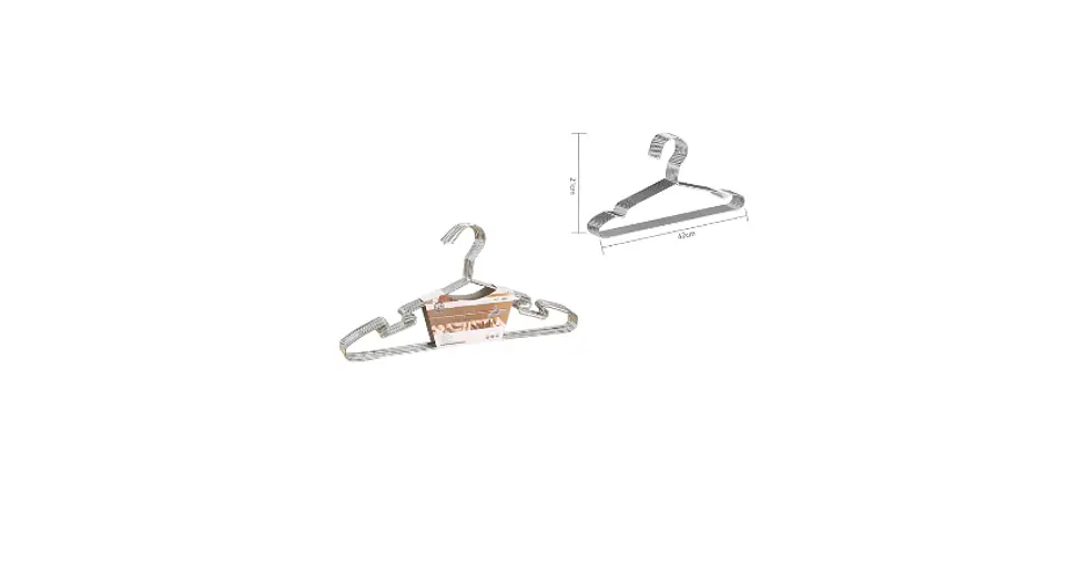Colgador Metálico Antideslizante 42cm con Muescas 10pcs 4