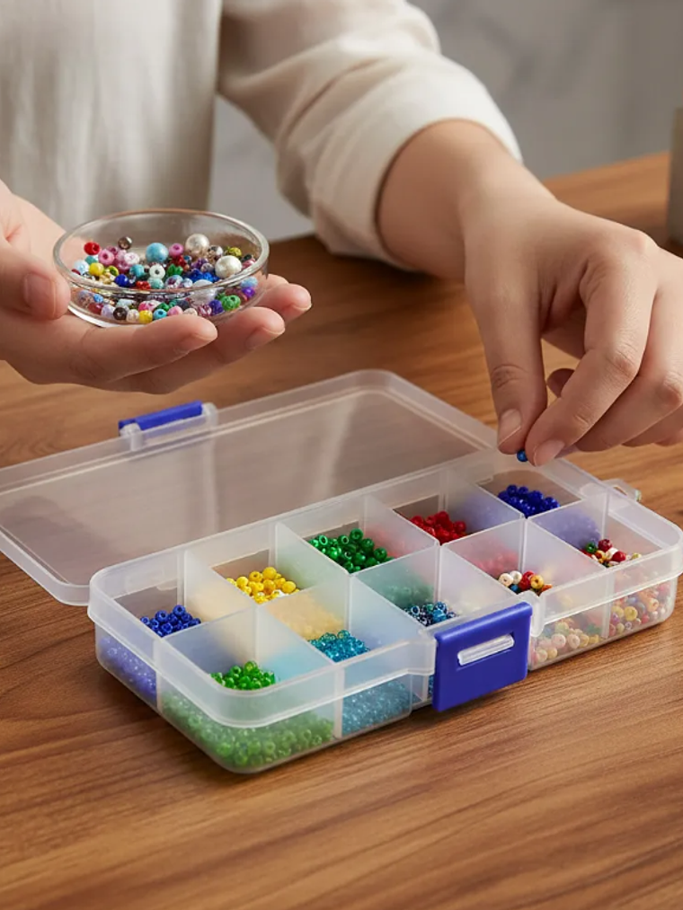 Caja Organizadora Plástica 10 Compartimentos 13x7cm 6