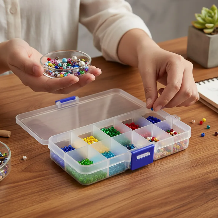 Caja Organizadora Plástica 10 Compartimentos 13x7cm 6