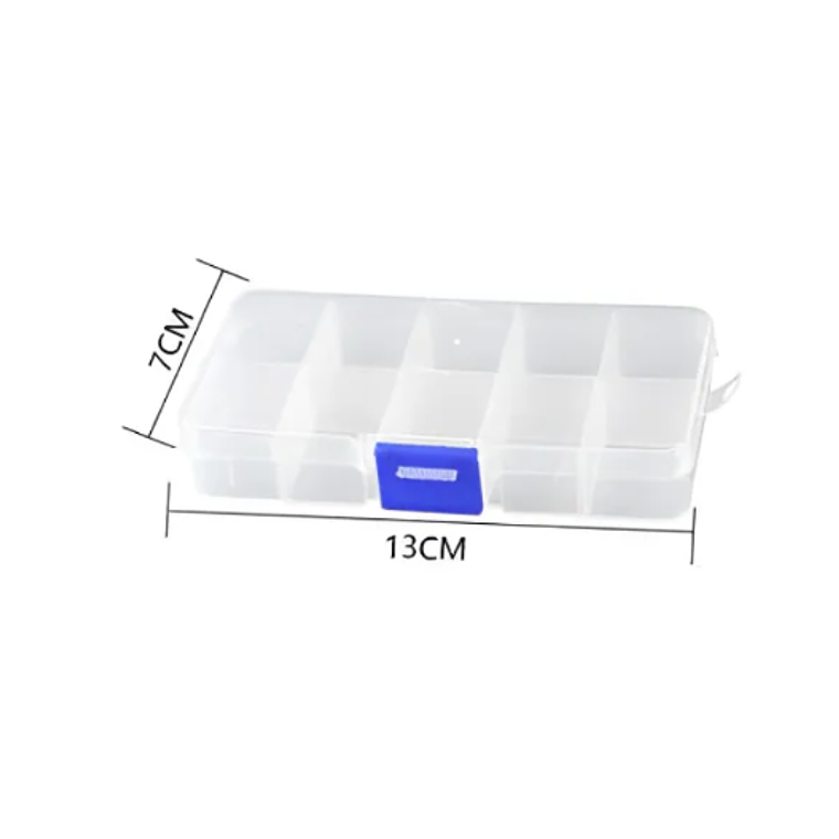 Caja Organizadora Plástica 10 Compartimentos 13x7cm 7