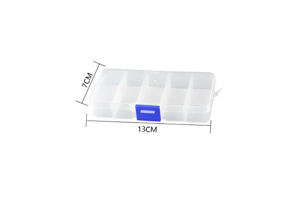 Caja Organizadora Plástica 10 Compartimentos 13x7cm 7