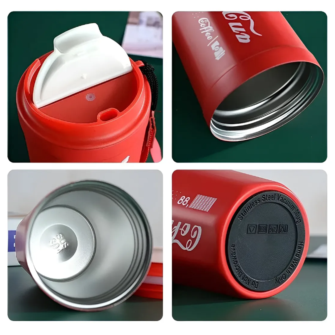 Vaso Mug Térmico Digital Con Termómetro Para Café 380ml 2