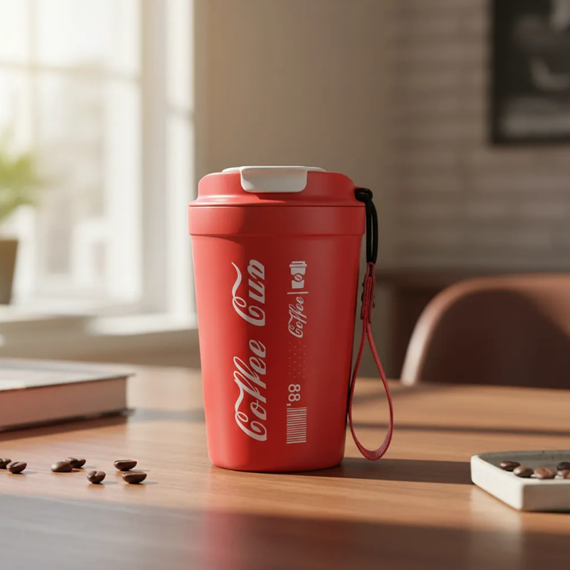 Vaso Mug Térmico Digital Con Termómetro Para Café 380ml 4