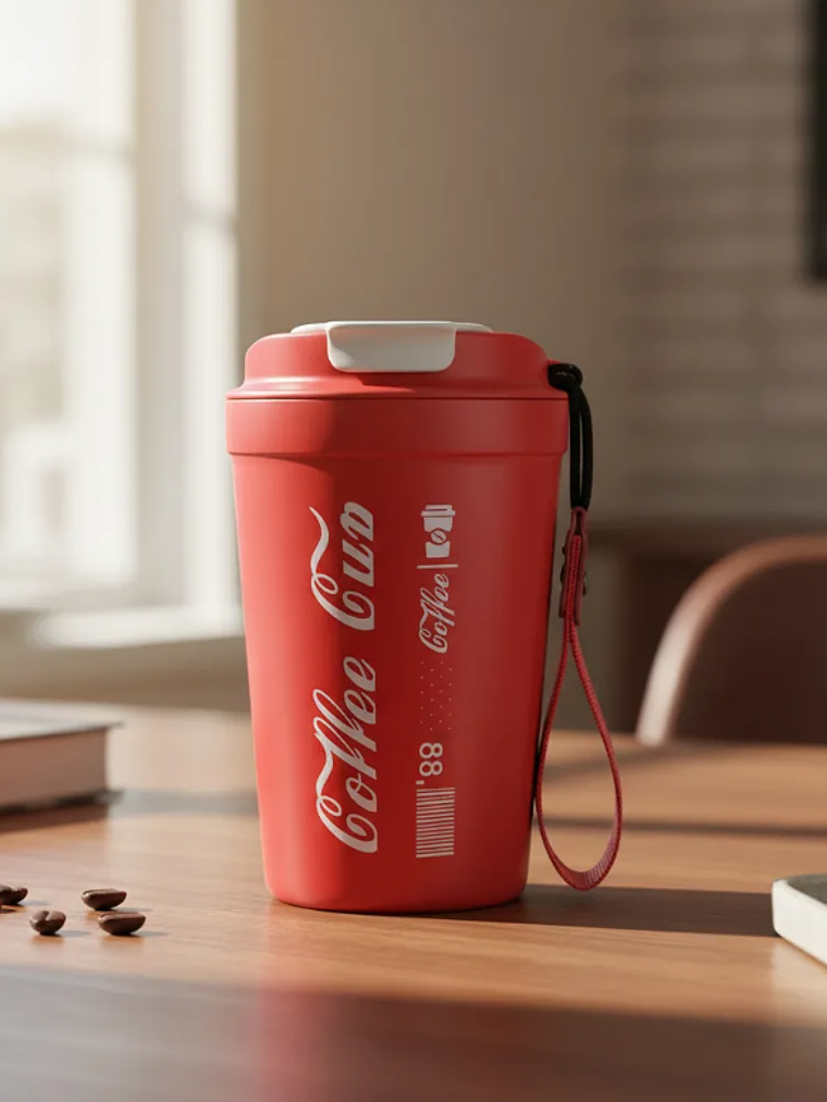 Vaso Mug Térmico Digital Con Termómetro Para Café 380ml 4