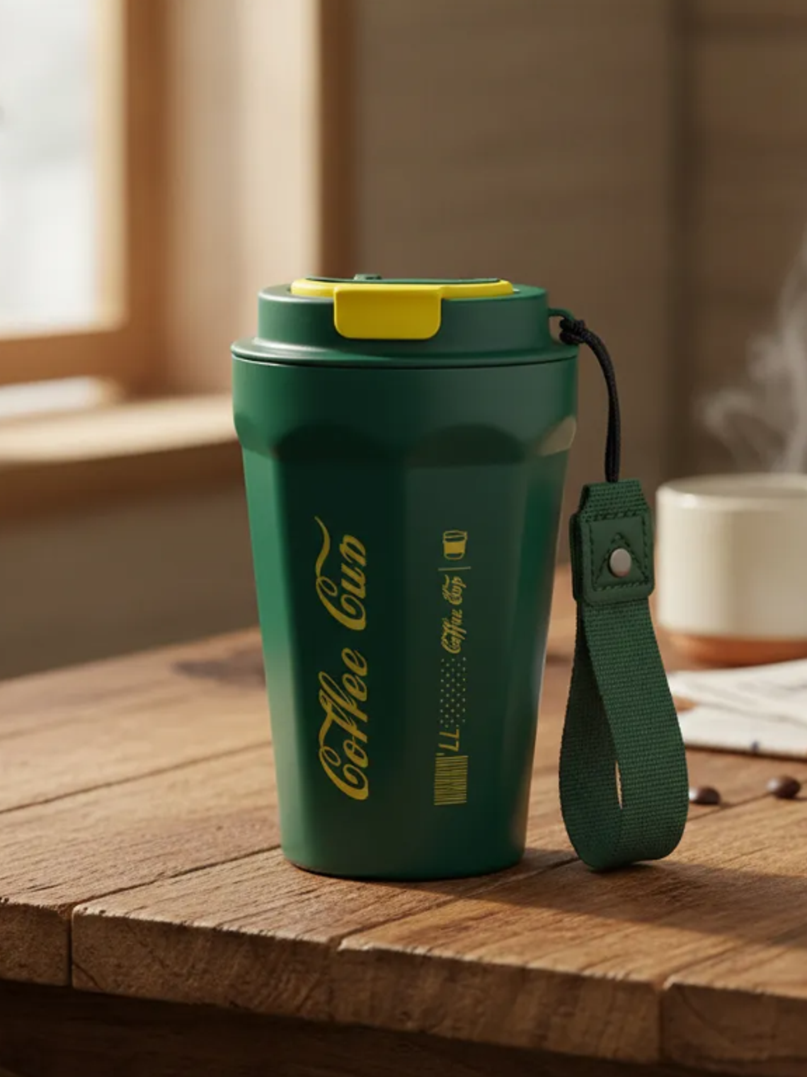 Vaso Mug Térmico Digital Con Termómetro Para Café 380ml 5