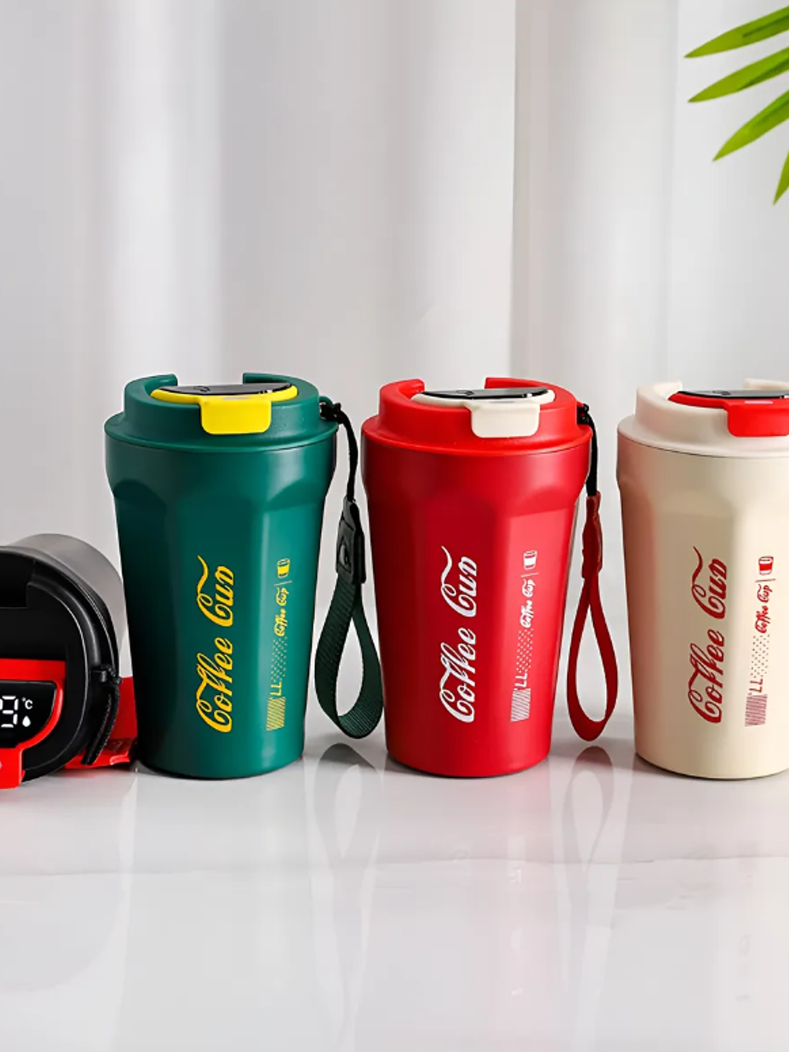 Vaso Mug Térmico Digital Con Termómetro Para Café 380ml 1