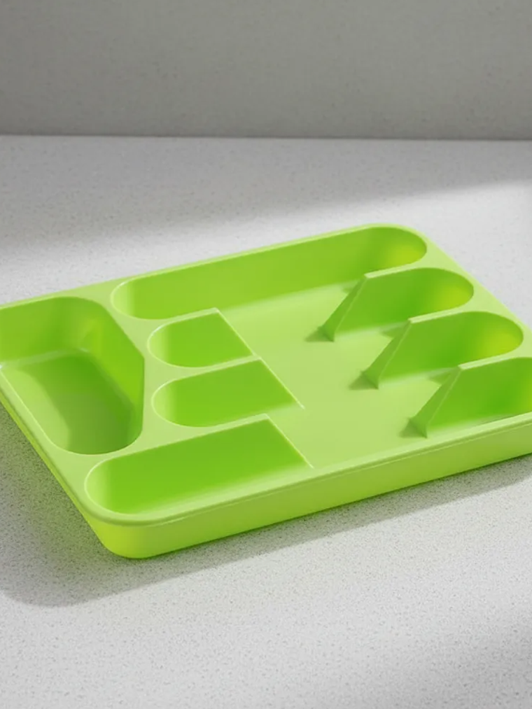 Organizador De Cubiertos Plástico Para Cajón  32.8x25.5cm 3