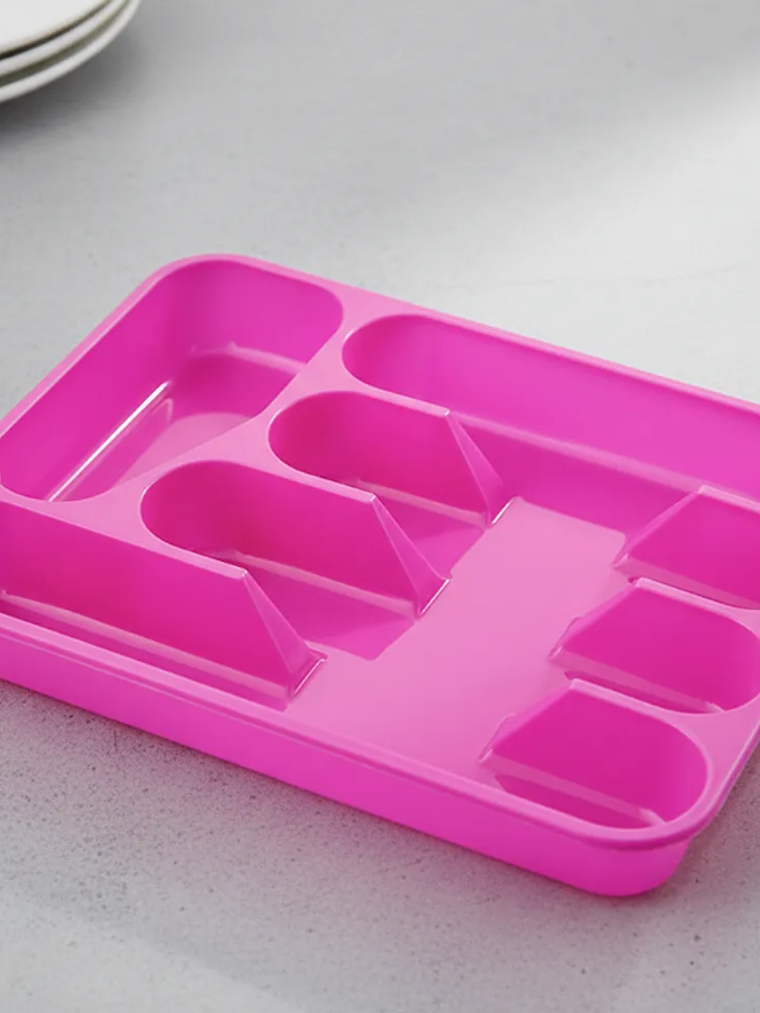 Organizador De Cubiertos Plástico Para Cajón  32.8x25.5cm 7