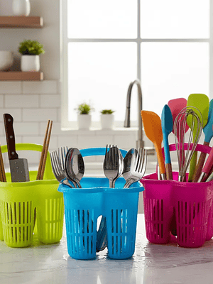 Escurridor Secador De Servicios Cubiertos Plástico 