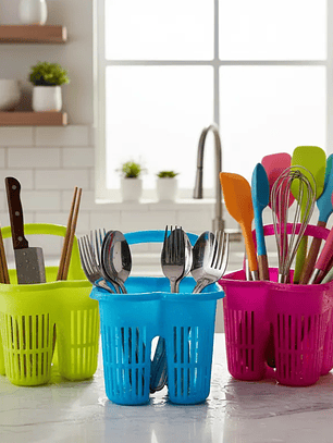 Escurridor Secador De Servicios Cubiertos Plástico 