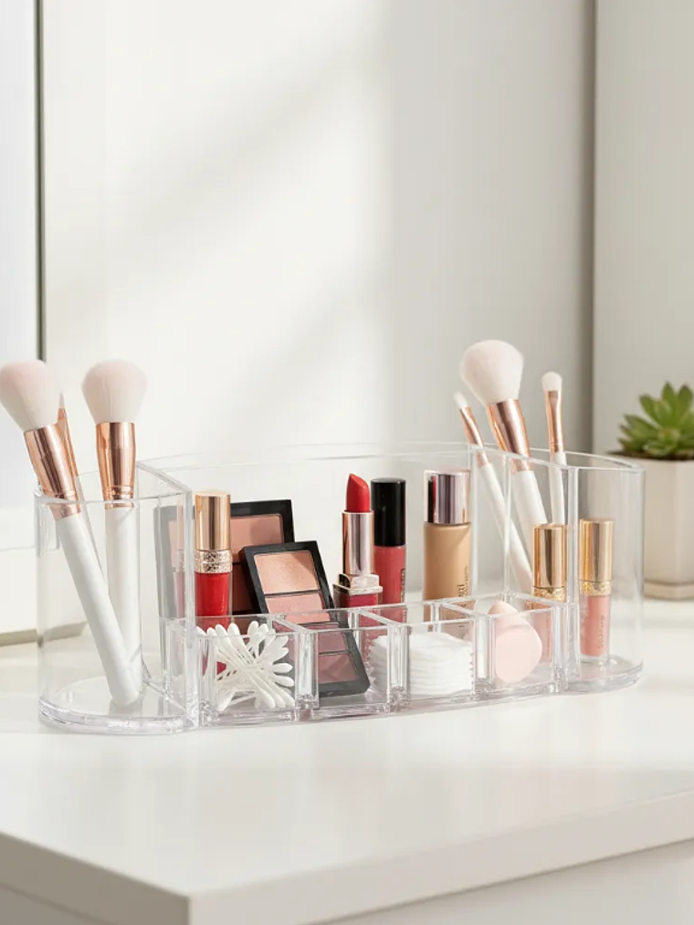 Organizador Acrílico Para Maquillaje Cosméticos Baño Escritorio 3