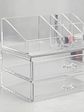 Organizador De Maquillaje Acrílico Transparente Con 2 Cajones - Miniatura 4