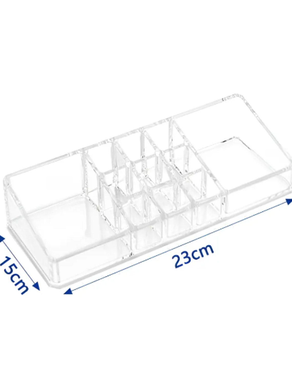 Organizador De Maquillaje Acrílico Transparente 23x15cm 3