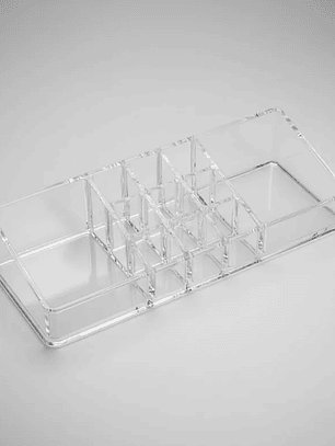 Organizador De Maquillaje Acrílico Transparente 23x15cm