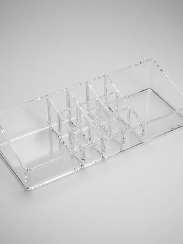 Organizador De Maquillaje Acrílico Transparente 23x15cm 2