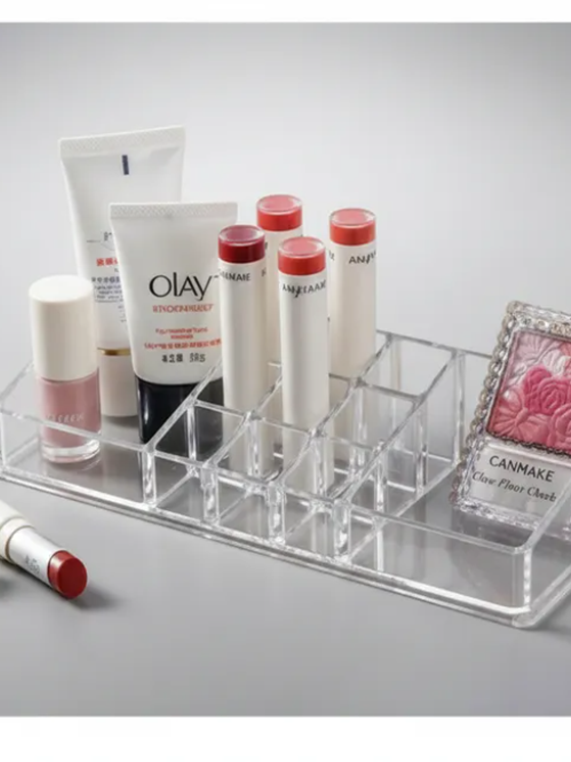 Organizador De Maquillaje Acrílico Transparente 23x15cm 4