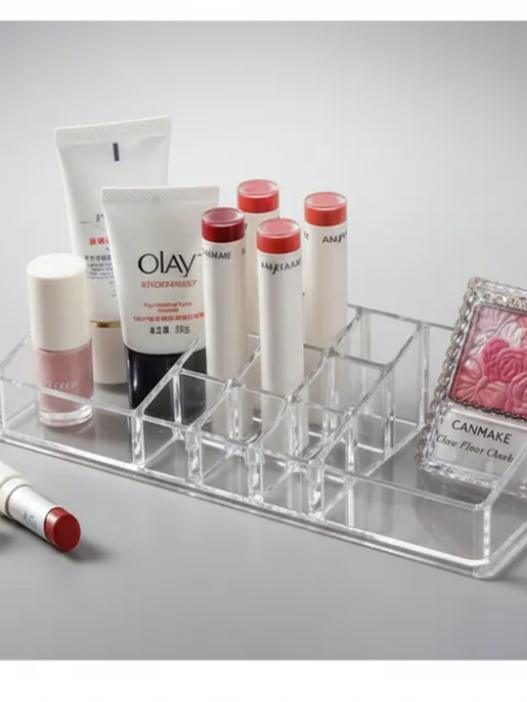 Organizador De Maquillaje Acrílico Transparente 23x15cm 4