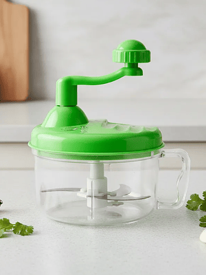 Picadora Manual De Alimentos Verduras Con Manivela 3 Cuchillas