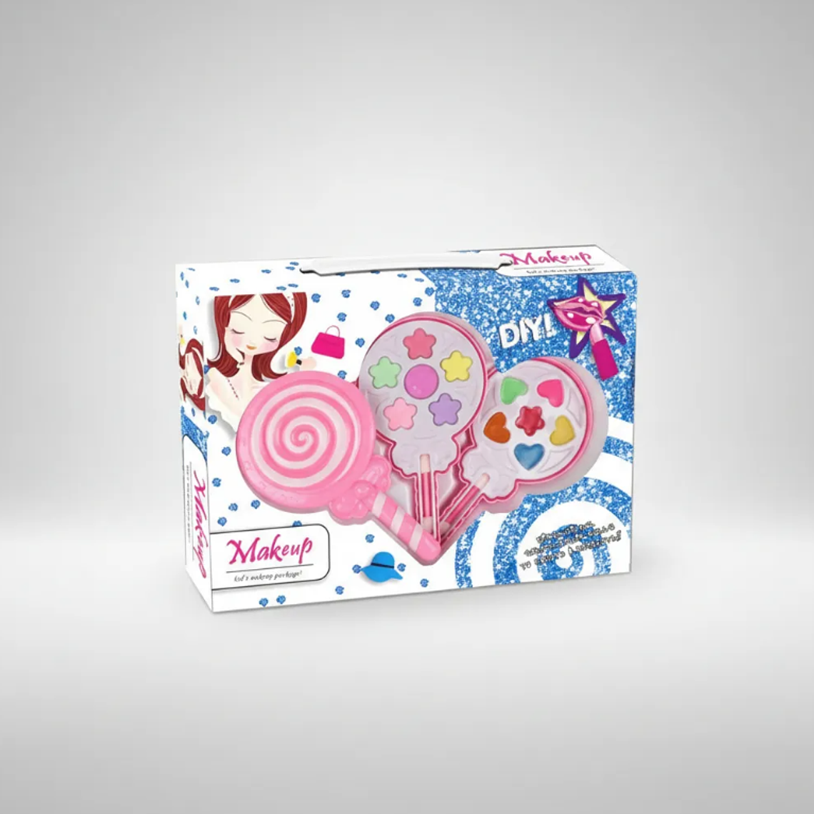 Set De Maquillaje Infantil Para Niñas Estuche Forma Paleta 3