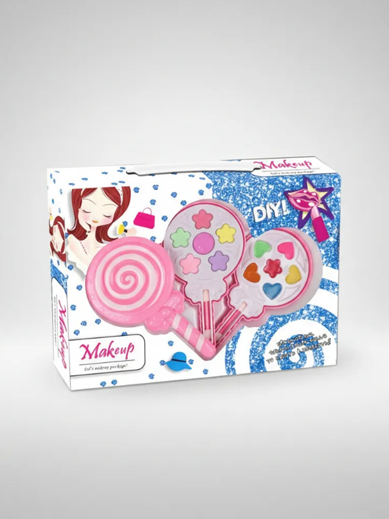 Set De Maquillaje Infantil Para Niñas Estuche Forma Paleta 3