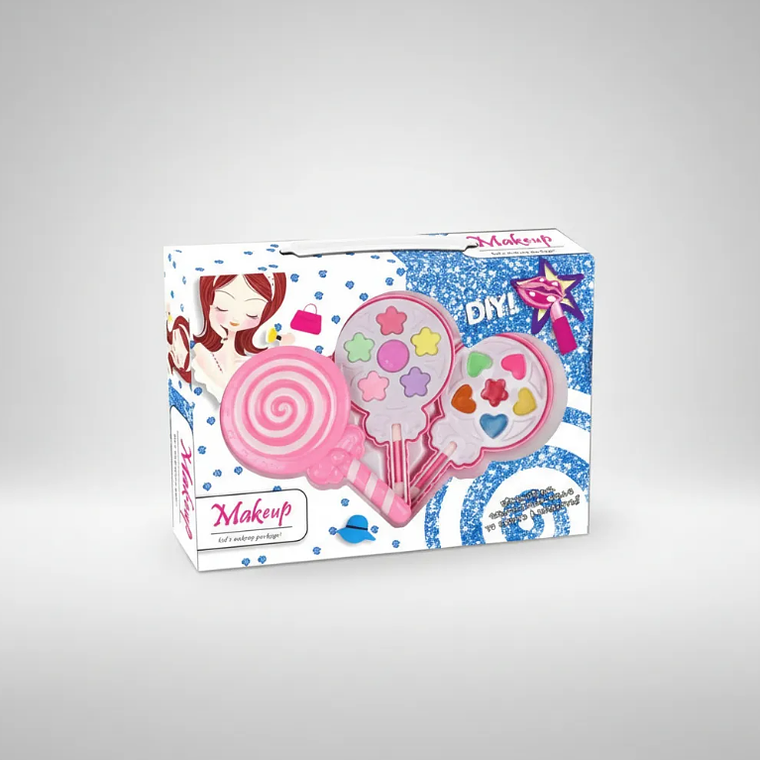 Set De Maquillaje Infantil Para Niñas Estuche Forma Paleta 3