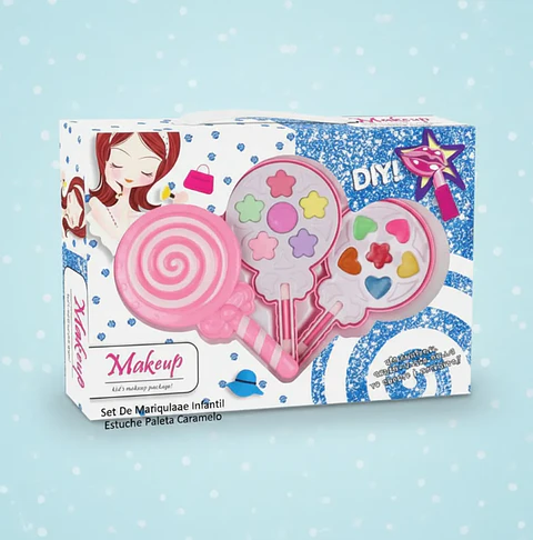 Set De Maquillaje Infantil Para Niñas Estuche Forma Paleta
