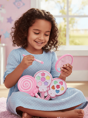 Set De Maquillaje Infantil Para Niñas Estuche Forma Paleta