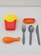 Set Juguete Comida Rápida con Cubiertos para Niños - Miniatura 2