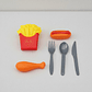 Set Juguete Comida Rápida con Cubiertos para Niños - Miniatura 2