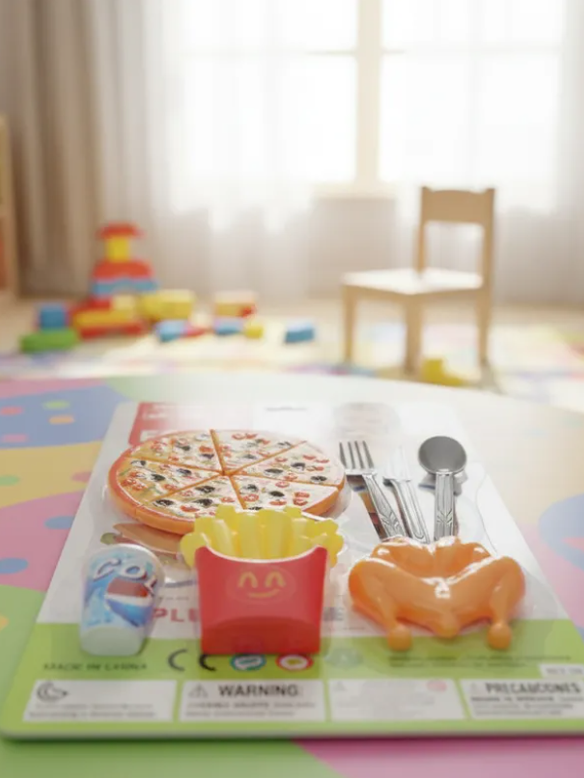 Set De Comida Rápida De Juguete Pizza Pollo Y Papas Fritas 1